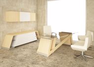 Baltoro Modern Executive Desk & Credenza