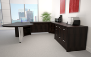 Europa modern executive desk side view 5