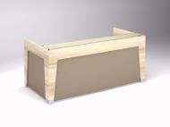 Baltimore II Modern Reception Desk Maple